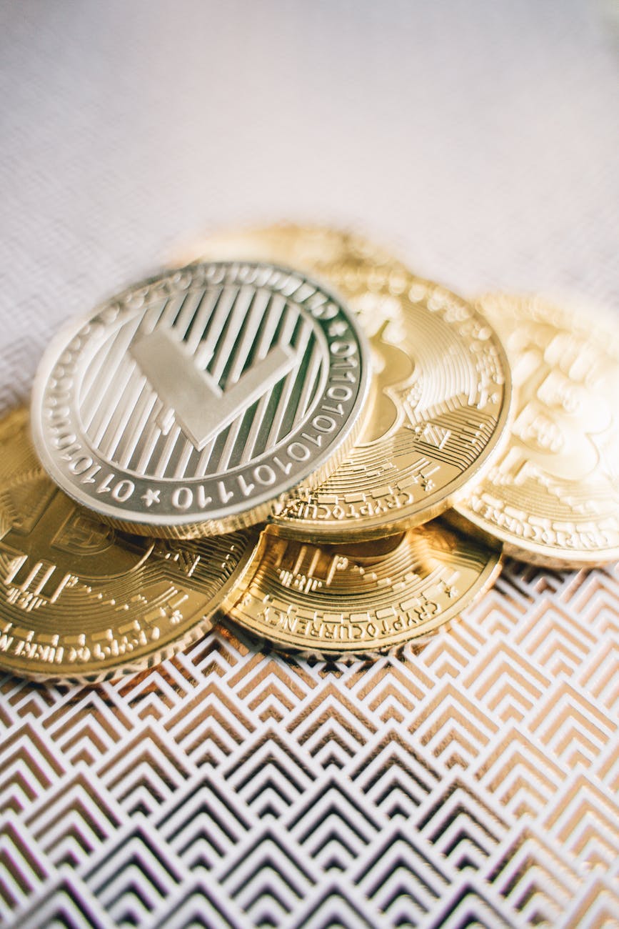 close up shot of silver and gold coins